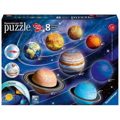 8 Planets 3D Puzzle 108pc